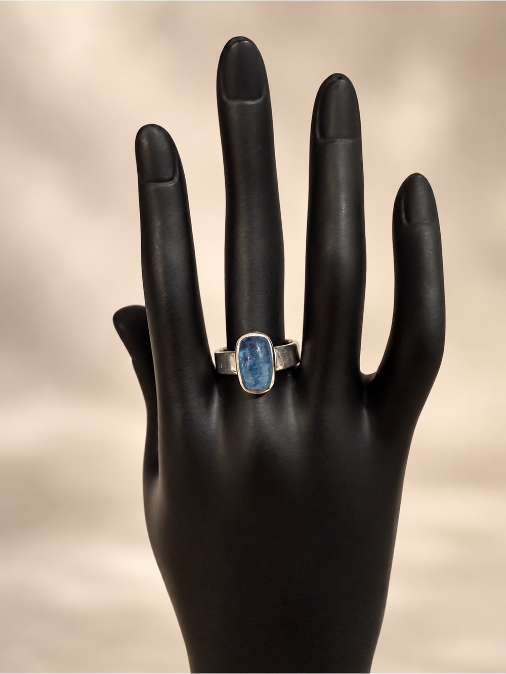 Sterling Silver 925 Blue Gemstone Statement Ring Size 8 NWOT